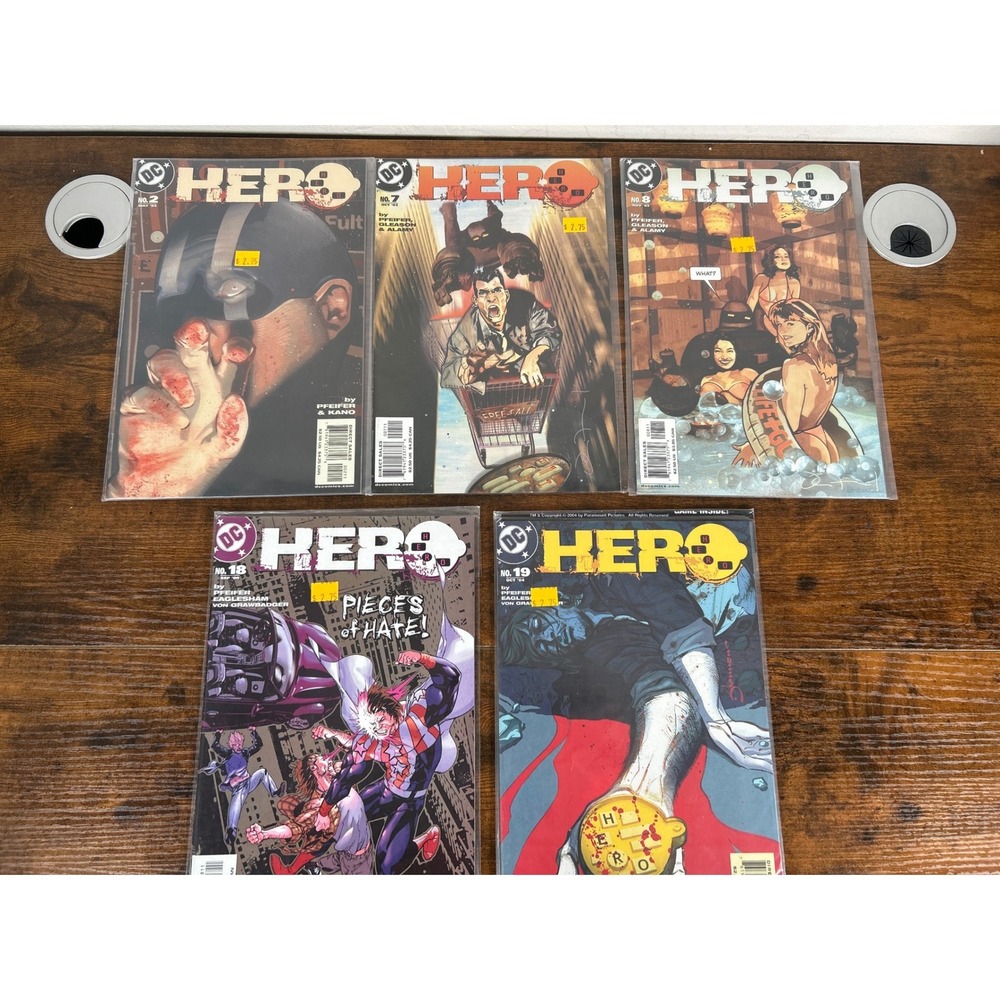 DC Comics HERO Comic Book Lot Issues 2 7 8 18 19 Will Pfeifer 2003 2004 DCU